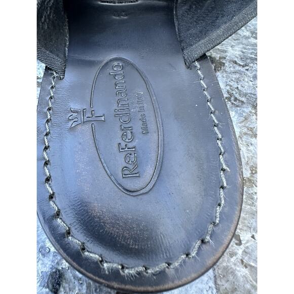 ReFerdinando Sandals Men Genuine Leather Shoes Italy Size 44 main image 4
